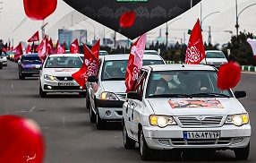 راهپیمایی خودرویی در سالگرد شهید سلیمانی