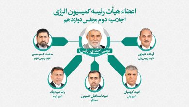 اعضای کمیسیون انرژی مجلس