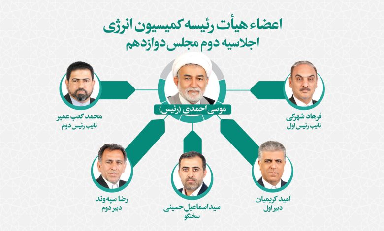 اعضای کمیسیون انرژی مجلس